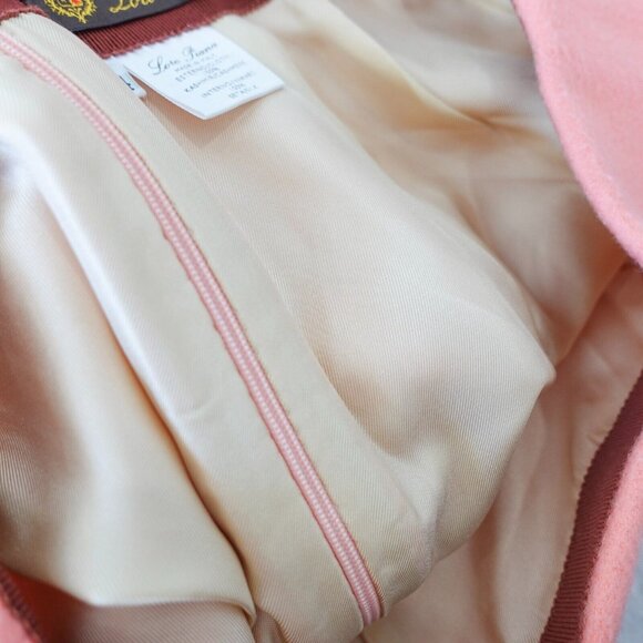 LORO PIANA Skirt 44 Italian Pink Cashmere MEDIUM Luxury Fall Peach Fuzz $2,850 - Picture 12 of 14
